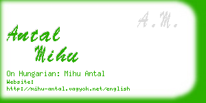 antal mihu business card